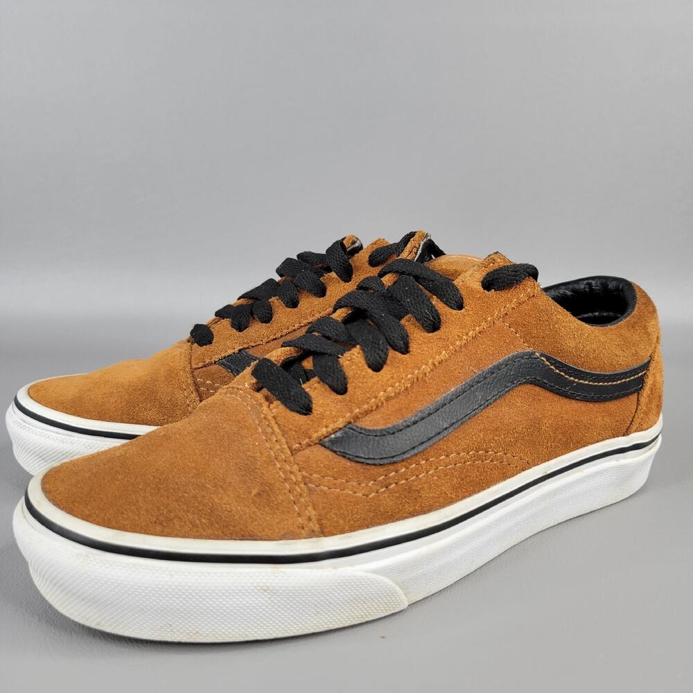 Vans Brown Suede Old Skool Sneakers with Black Stripe